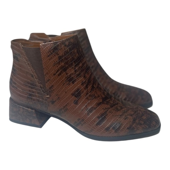 NWT Franco Sarto Women’s Nico Embossed Faux Leather Ankle Boots - Picture 1 of 9